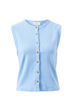 Load image into Gallery viewer, Lyla Button Through Rib Tank | Sky Blue