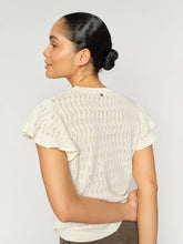 Load image into Gallery viewer, Ganna Pattern O-Neck Knit Top | Ecru