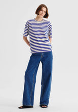 Load image into Gallery viewer, Jericho Stripe Tee | Cobalt