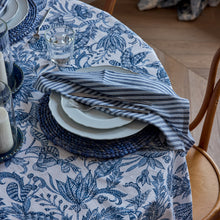 Load image into Gallery viewer, Samara Stripe Dark Blue Napkin | Set 4