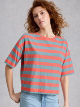 Load image into Gallery viewer, Katya Stripe T-Shirt | Coral Multi