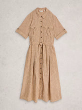 Load image into Gallery viewer, Tiff Linen Blend Shirt Dress | Natural Multi