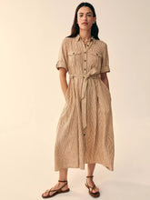 Load image into Gallery viewer, Tiff Linen Blend Shirt Dress | Natural Multi