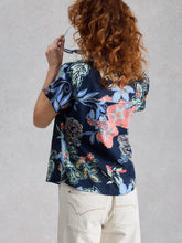 Load image into Gallery viewer, Orla Button Through Shirt | Navy Multi