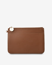Load image into Gallery viewer, Flat Pouch | Tan Saffiano