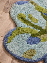 Load image into Gallery viewer, Tulip Blue Green Bath Mat