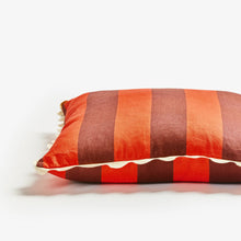 Load image into Gallery viewer, Big Stripe Burgundy Cushion