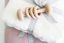 Load image into Gallery viewer, Mini Moss Stitch Baby Blanket / Ivory