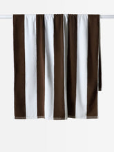 Load image into Gallery viewer, Stripe Beach Towel | Cocoa/White