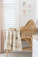 Load image into Gallery viewer, Alphabet Baby Blanket | Natural