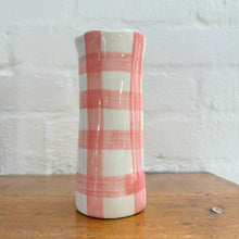 Load image into Gallery viewer, Pink Gingham Vase