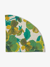Load image into Gallery viewer, Wild Pansy Verde Linen Tablecloth Round