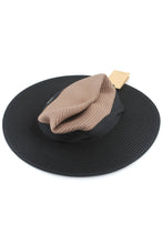 Load image into Gallery viewer, Maui Wide Brim Fedora | Black/Taupe
