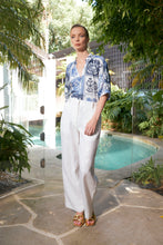 Load image into Gallery viewer, Taylor Botanical Blouse | Denim