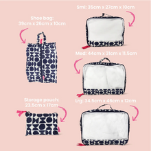 Load image into Gallery viewer, Vanity Lite Packing Cube Set | Geo Navy