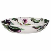 Load image into Gallery viewer, Vegetable Garden Aubergine &amp; Flowers Pasta Bowl | Medium