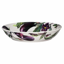 Load image into Gallery viewer, Vegetable Garden Aubergine &amp; Flowers Pasta Bowl | Medium