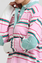 Load image into Gallery viewer, Rugby Summer Dress | Pink Multi Stripe