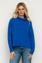 Load image into Gallery viewer, Petersham Wool/Cashmere Polo Neck | Azure
