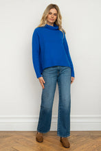 Load image into Gallery viewer, Petersham Wool/Cashmere Polo Neck | Azure