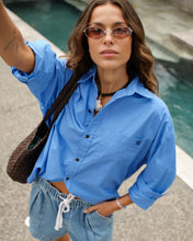 Load image into Gallery viewer, Peta Oversized Shirt | Sky Blue