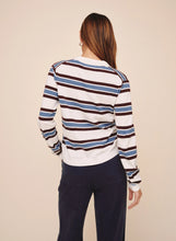 Load image into Gallery viewer, Love Sleeve Placket Pullover | Garnet Stripe