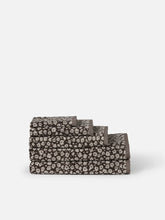 Load image into Gallery viewer, Set of folded towels with a floral pattern on a white background