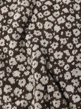 Load image into Gallery viewer, Close-up of brown towel with a subtle rye floral pattern