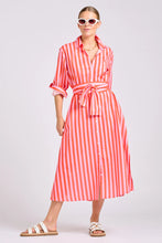 Load image into Gallery viewer, The Luna Dress | Pink Papaya Stripe