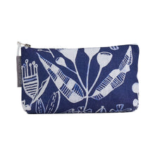 Load image into Gallery viewer, Linen Cosmetic Bag | Navy Natives