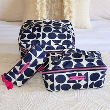 Load image into Gallery viewer, Vanity Lite Mini Pouch | Geo Navy
