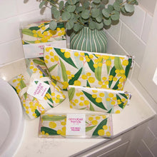 Load image into Gallery viewer, Linen Cotton Cosmetic Bag Small | Golden Wattle